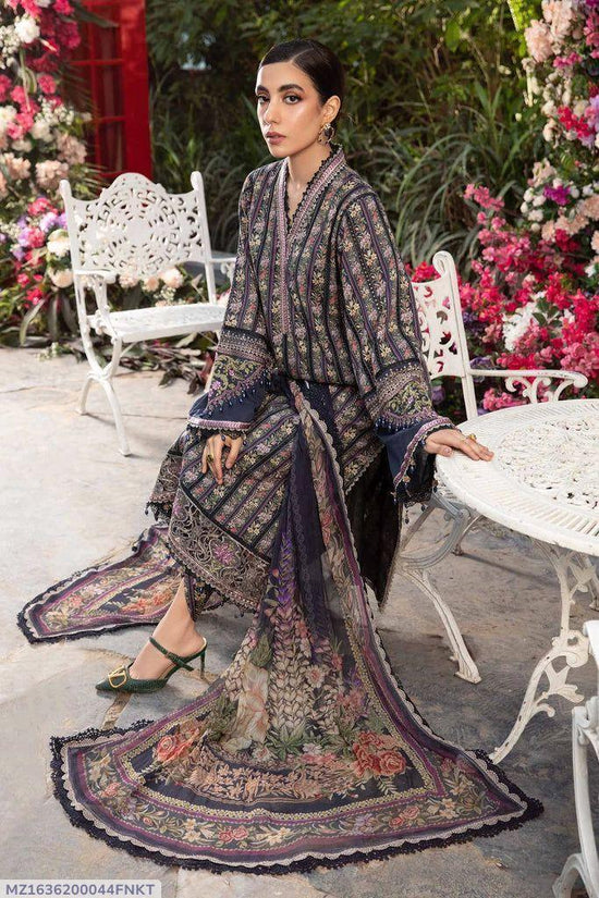 3 Pcs Women's Unstitched Embroidered Suit