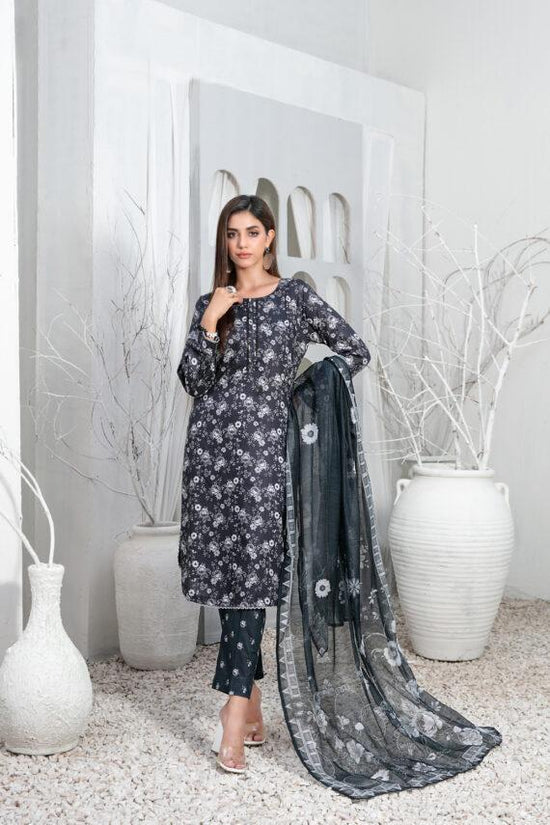 3 Pcs Women's Unstitched Lawn Printed Suit