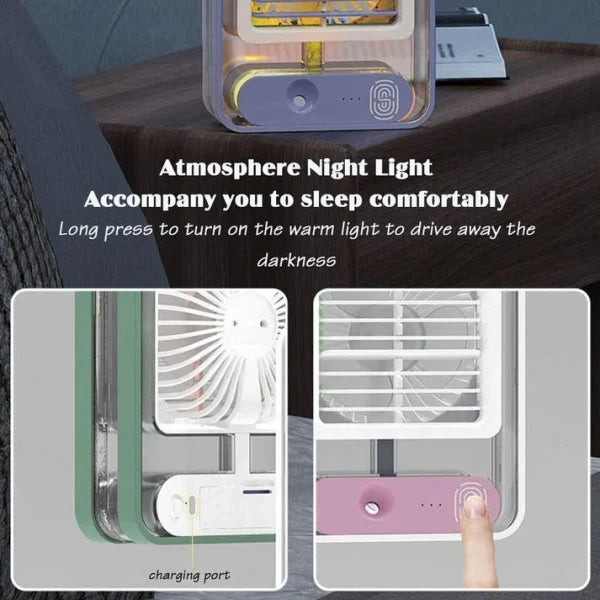 Portable Desktop Air Conditioner Usb Mini Air Cooler Fan Water